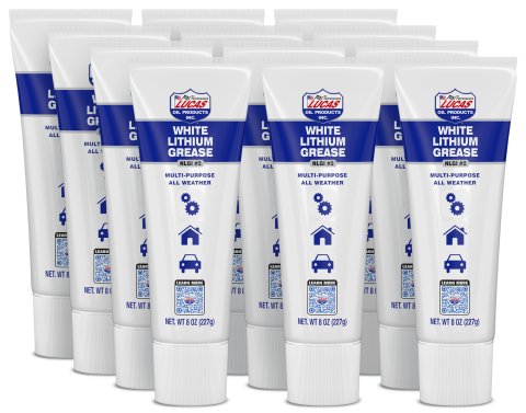 Grease - White Lithium - Conventional - 8 oz Tube - Set of 12