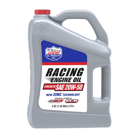 Motor Oil - Racing - High Zinc - 20W50 - Synthetic - 5 qt Jug - Each