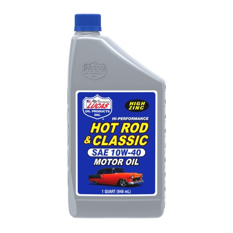 Motor Oil - Hot Rod and Classic Car - High Zinc - 10W40 - Conventional - 1 qt Bottle - Each
