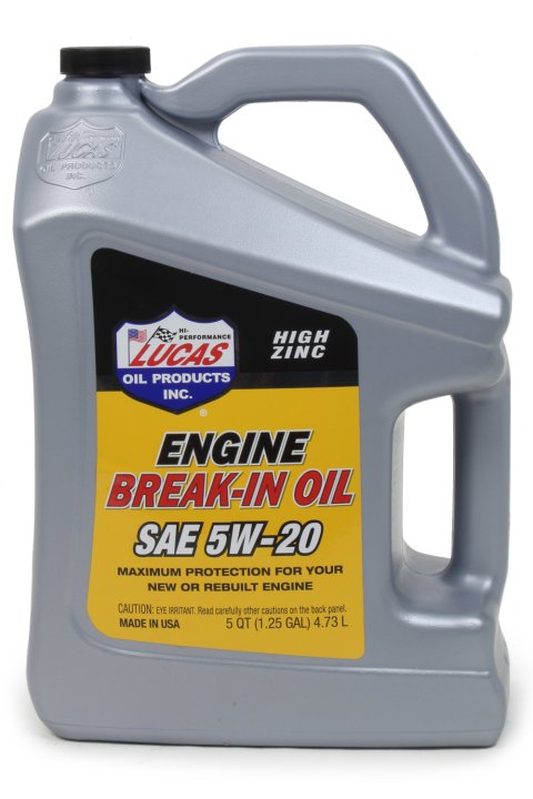 Motor Oil - Break-In - High Zinc - 5W20 - Conventional - 5 qt Jug - Each