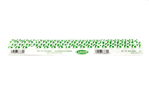 Plastigage - 0.001-0.003 in Measurement Range - 11 in Long - Green - Set of 12