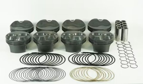 Piston and Ring - PowerPak - Forged - 4.040 in Bore - 1.0 x 1.0 x 2.0 mm Ring Grooves - Plus 12.00 cc - Small Block Chevy - Kit