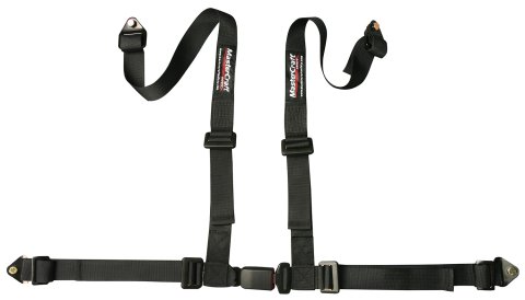 Harness - Trail Runner - 4 Point - Bolt-In - 2 in Straps - Pull Down Adjust - Individual Harness - Black - Kit