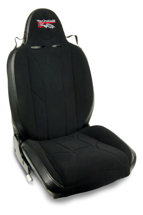 Seat - Baja RS - Passenger Side - Reclining - Hip / Side Bolsters - Harness Openings - Cloth / Vinyl - Black - Each