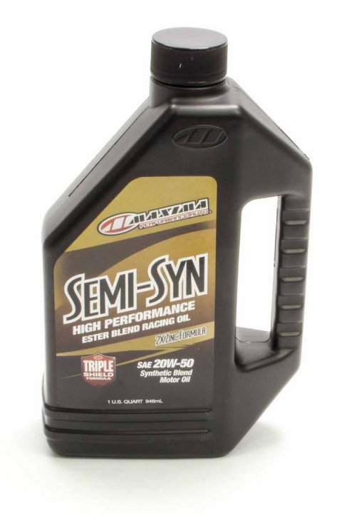 Motor Oil - Semi-Syn - 20W50 - Semi-Synthetic - 1 qt Bottle - Each
