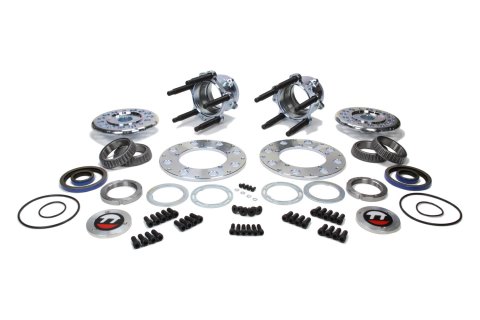 Wheel Hub - Grand National Hub Package - Rear - 5 x 5.00 Wheel - 24 Spline Drive Flange - Bearings / Hardware / Seal / Plate / Rotor Adapter / Studs Included - Steel - Zinc Plated - Pair