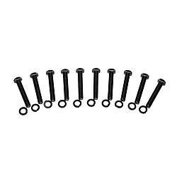 Wheel Stud - 1/2-20 in Thread - 3.000 in Long - Screw-In - Steel - Black Oxide - Set of 10