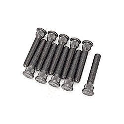 Wheel Stud - 1/2-20 in Thread - 3.000 in Long - 0.685 Knurl - Steel - Black Oxide - Set of 10