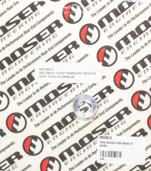 Wheel Stud Spacer - 9/16 in Thick - Aluminum - Moser Wheel Studs - Each