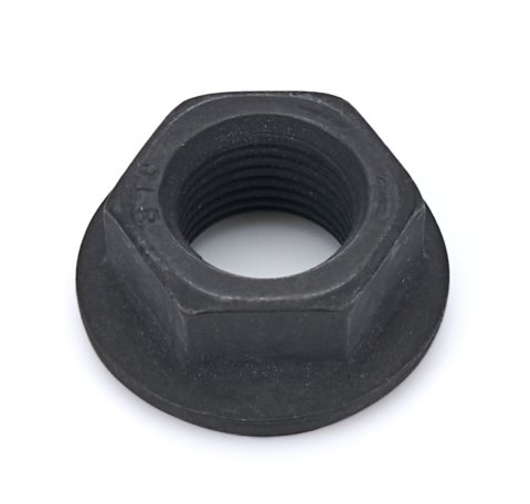 Lug Nut - 5/8-18 in Right Hand Thread - Hex Head - Flat Seat - Open End - Steel - Black Oxide - Each