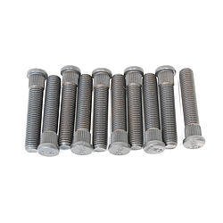 Wheel Stud - 12 mm x 1.50 Thread - 2.500 in Long - 0.505 Knurl - Steel - Black Oxide - Set of 10
