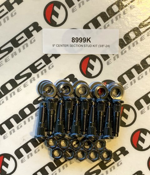 Rear Axle Assembly Housing Stud - 3/8-24 in Thread - Steel - Black Oxide - Ford 9 in - Set of 10
