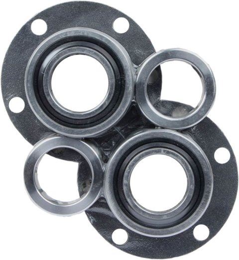 Axle Bearing - 2.875 in OD - 1.562 in ID - Non-Adjustable - Ball Bearing - Bearing Plate / Lock Rings / O-Rings Included - Mopar 8.75 in / Dana 60 - Pair