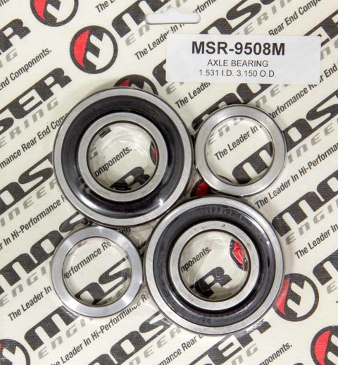 Axle Bearing - 3.150 in OD - 1.531 in ID - Ball Bearing - Lock Rings / O-Rings Included - Big Ford / Oldsmobile / Pontiac - Pair
