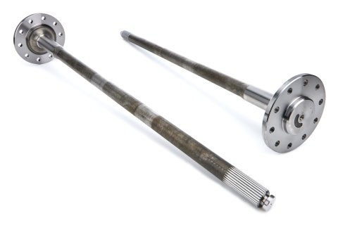 Axle Shaft - 30.063 in Long - 28 Spline Carrier - 5 x 4.75 in / 5 x 5 in Bolt Pattern - C-Clip - Steel - Natural - GM 10-Bolt - GM A-Body 1968-72 - Pair
