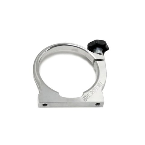 Bottle Bracket - Flat Bottom - 1/4-20 in Thread - 2.63 in Bolt Spacing - Hardware Included - Bar Mount Required - Aluminum - Clear Anodized - 3 in Diameter Bottle - Each