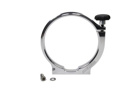 Bottle Bracket - Flat Bottom - 1/4-20 in Thread - 2.63 in Bolt Spacing - Hardware Included - Bar Mount Required - Aluminum - Clear Anodized - 4.37 in Diameter Bottle - Each