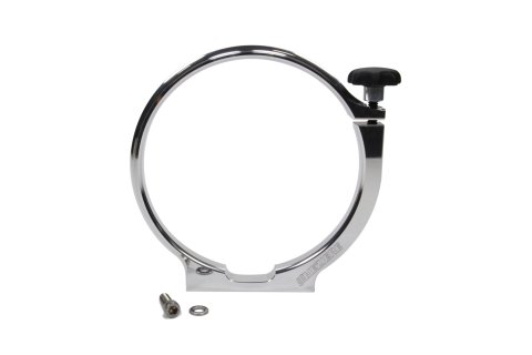 Bottle Bracket - Flat Bottom - 1/4-20 in Thread - 2.63 in Bolt Spacing - Hardware Included - Bar Mount Required - Aluminum - Clear Anodized - 5.25 in Diameter Bottle - Each