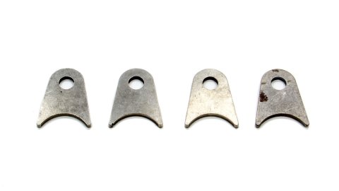 Chassis Tab - Flat - 1.250 in Radius - 3/8 in Mounting Hole - 1/8 in Thick - Chromoly - Natural - Set of 4