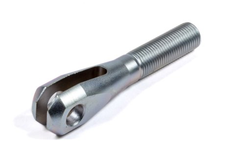 Rod End - Clevis - 3/8 in Bore - 1/2-20 in Left Hand Male Thread - 0.260 in Slot - Chromoly - Zinc - Each