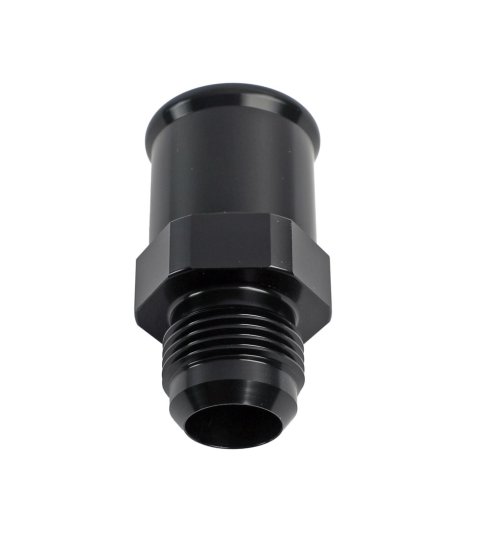 Fitting - Adapter - Straight - 12 AN Male to 1-1/4 in Hose Barb - Aluminum - Black Anodized - Each