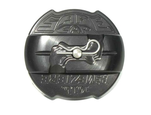 Radiator Cap - 16 lb - Round - Safecap - Notch Grip - Meziere Racing Logo - Aluminum - Black Anodized - Standard Size Radiator Necks - Each