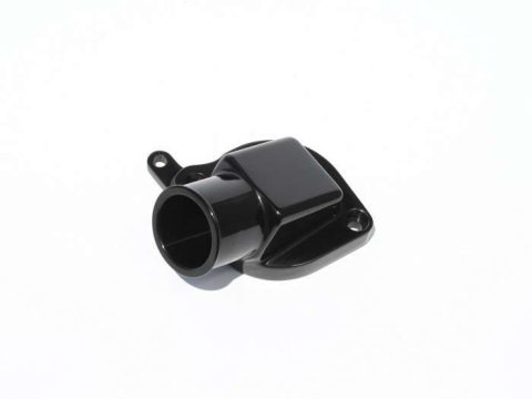 Water Neck - 75 Degree - 1-1/2 in Hose ID - O-Ring Seal - Aluminum - Black Anodized - GM LS-Series - Each