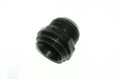 Water Neck Adapter - WN Style - Straight - 20 AN Male O-Ring to 20 AN Male - Aluminum - Black Anodized - Meziere Components - Each