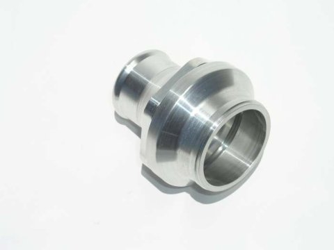 Thermostat Housing - In-Line - 1-1/2 in Hose Barb to Weld-On Bung - Aluminum - Polished - Each