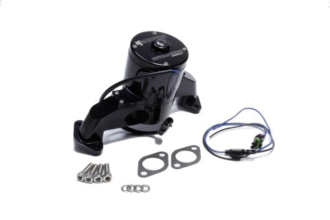 Water Pump - Electric - 100 Series - 1 in NPT Inlet - Gaskets / Hardware / Wiring - Aluminum - Black Anodized - Big Block Chevy - Kit