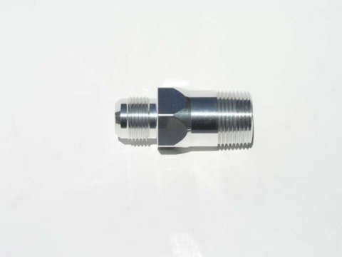 Fitting - Water Pump - Straight - 1 in NPT Male to 12 AN Male - Aluminum - Polished - Meziere 100 Series Water Pumps - Each