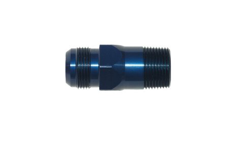 Fitting - Water Pump - Straight - 1 in NPT Male to 16 AN Male - Aluminum - Blue Anodized - Meziere 100 Series Water Pumps - Each