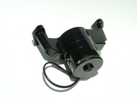 Water Pump - Electric - 100 Series - 1 in NPT Female Inlet - Gaskets / Hardware / Wiring - Aluminum - Black Anodized - Small Block Chevy - Kit