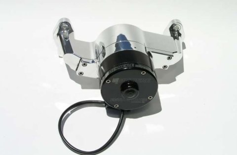 Water Pump - Electric - 100 Series - 1 in NPT Female Inlet - Gaskets / Hardware / Wiring - Aluminum - Polished - Small Block Chevy - Kit