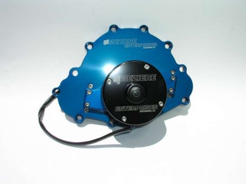 Water Pump - Electric - 100 Series - Gaskets / Hardware / Wiring - Aluminum - Blue Anodized - Pontiac V8 - Kit