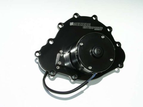Water Pump - Electric - 100 Series - Gaskets / Hardware / Wiring - Aluminum - Black Anodized - Pontiac V8 - Kit