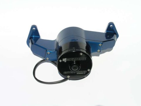 Water Pump - Electric - 100 Series - 1 in NPT Female Inlet - Gaskets / Hardware / Wiring - Aluminum - Blue Anodized - Big Block Ford - Kit