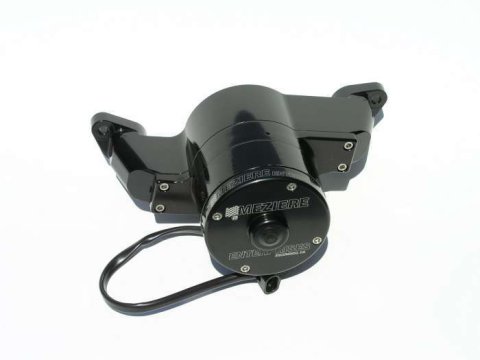 Water Pump - Electric - 100 Series - 1 in NPT Female Inlet - Gaskets / Hardware / Wiring - Aluminum - Black Anodized - Small Block Ford - Kit