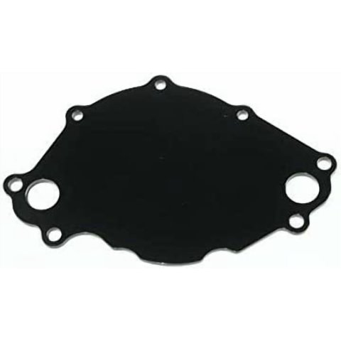 Water Pump Back Plate - Aluminum - Black Anodized - Early - Small Block Ford - Each