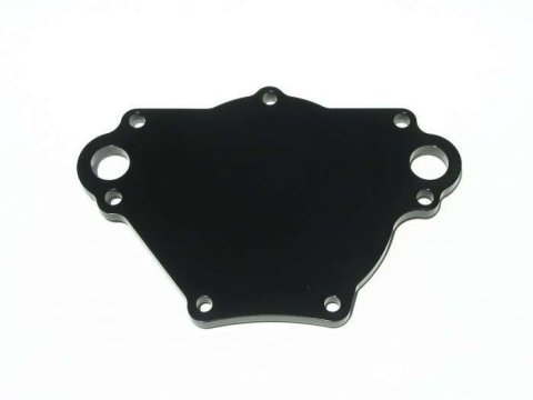Water Pump Back Plate - Aluminum - Black Anodized - Small Block Mopar - Each