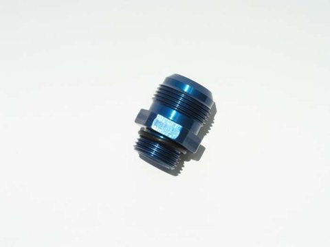 Fitting - Adapter - Straight - 12 AN Male O-Ring to 16 AN Male - Aluminum - Blue Anodized - Each