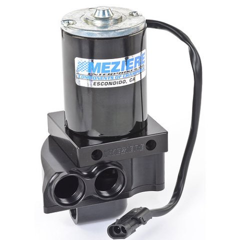Water Pump - Electric - Remote Mount - 12 AN Female Inlet - Dual 12 AN Female Outlet - Aluminum - Black Anodized - Universal - Kit
