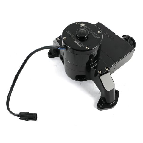 Water Pump - Electric - Heavy Duty 200 Series - 1 in NPT Female Inlet - Gaskets / Hardware / Wiring Included - Aluminum - Black Anodized - Big Block Chevy - Kit