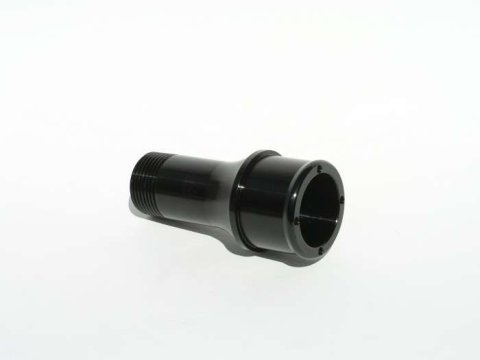 Fitting - Water Pump - Straight - 1 in NPT Male to 1-3/4 in Hose Barb - Extended - Aluminum - Black Anodized - Meziere 100 Series Water Pumps - Each