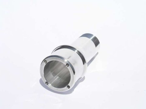 Fitting - Water Pump - Straight - 1 in NPT Male to 1-3/4 in Hose Barb - Extended - Aluminum - Polished - Meziere 100 Series Water Pumps - Each