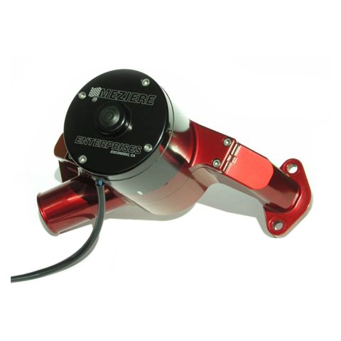 Water Pump - Electric - Hi-Flow 300 Series - 1-3/4 in Hose Barb Inlet - Gaskets / Hardware / Wiring - Aluminum - Red Anodized - Big Block Chevy - Kit