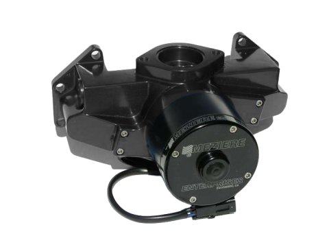 Water Pump - Electric - Hi-Flow 300 Series - 20 AN Female O-Ring Inlets - Gaskets / Hardware / Wiring - Aluminum - Black Anodized - Mopar B / RB-Series / 426 Hemi - Kit