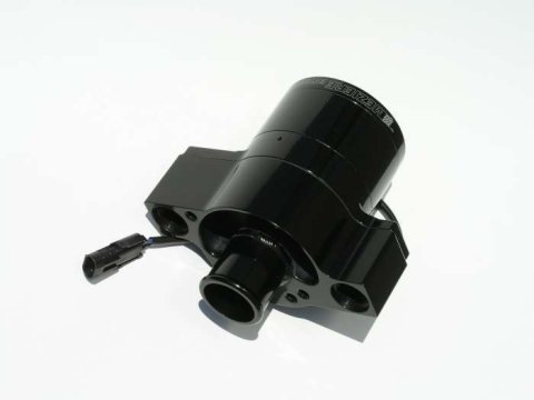 Water Pump - Electric - Hi-Flow 300 Series - 20 AN Female Inlet - Dual 12 AN Female Outlets - Remote Mount - Aluminum - Black Anodized - Universal - Kit