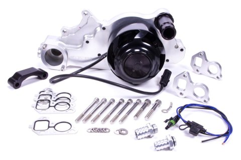 Water Pump - Electric - Street Style - 1-1/4 in Hose Barb Outlet - Gaskets / Hardware / Wiring - Aluminum - Natural - LS3 - GM LS-Series - Chevy Corvette 2010-13 - Kit