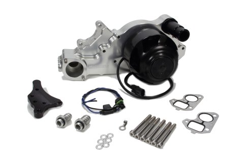 Water Pump - Electric - Street Style - 1-1/4 in Hose Barb Outlet - Gaskets / Hardware / Wiring Included - Aluminum - Natural - LS3 - GM LS-Series - Chevy Corvette 2010-13 - Kit